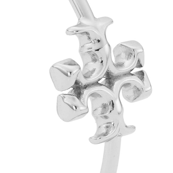 Tory Burch Eleanor Hoop Silver Statement Earrings (Brand New with Dust Bag) - Picture 13 of 13